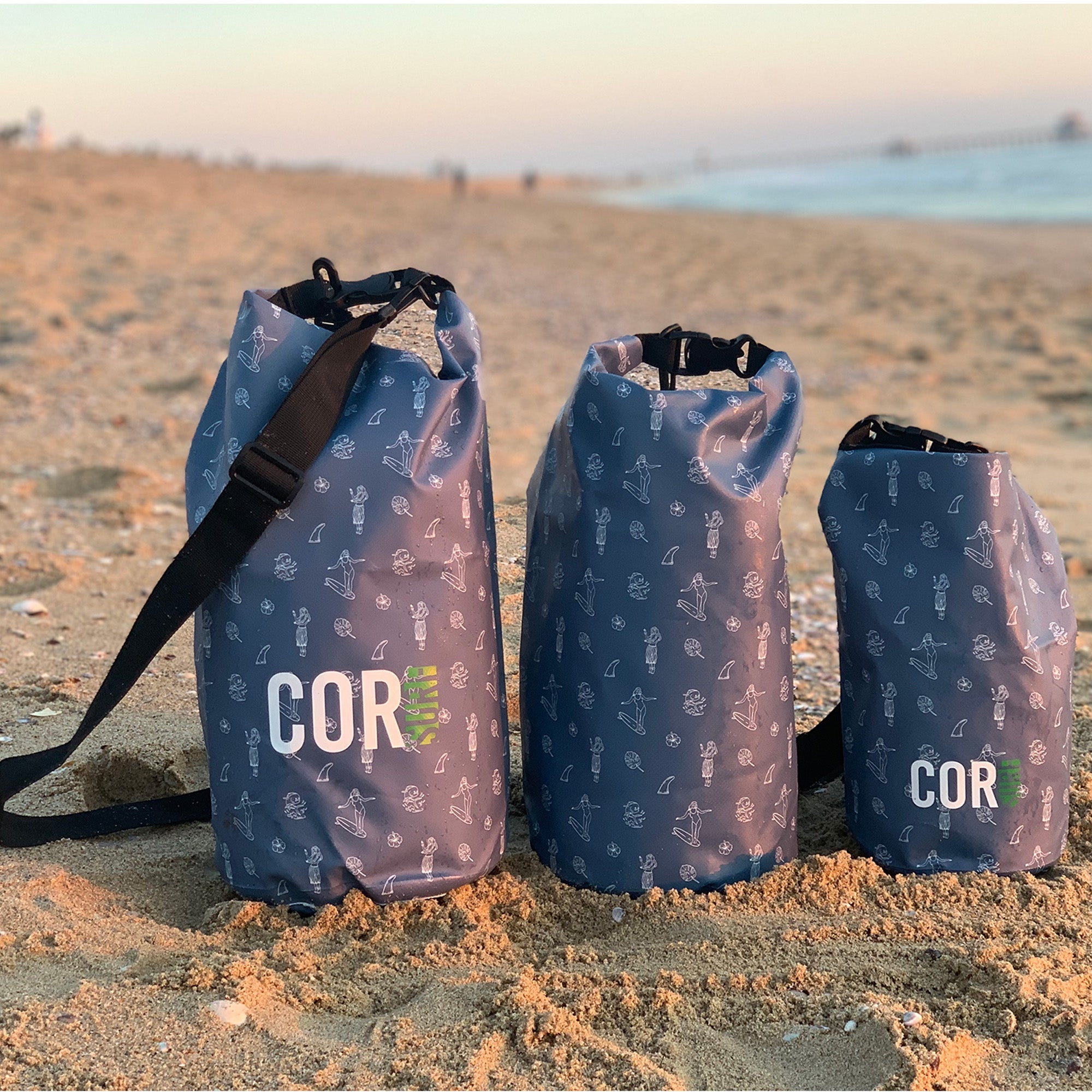 COR Surf Hawaiian Print Roll-Top Dry Bags – product view 7