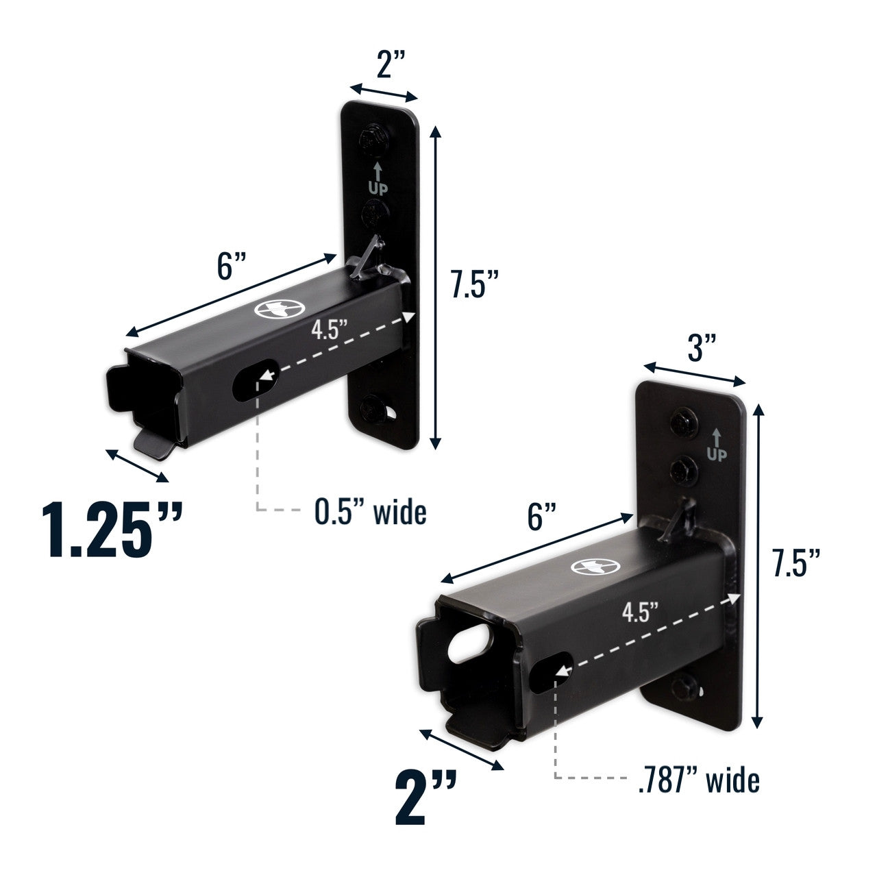 2" Hitch Wall Mount | Holds Bike or Cargo Car Rack - product view 4