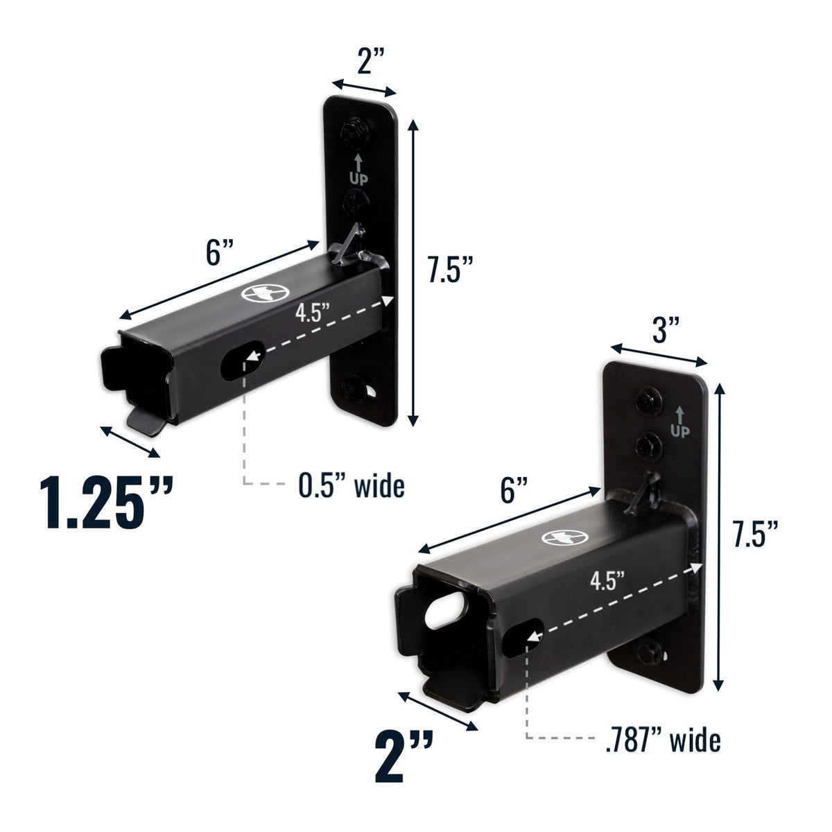 2" Hitch Wall Mount | Holds Bike or Cargo Car Rack - product view 4