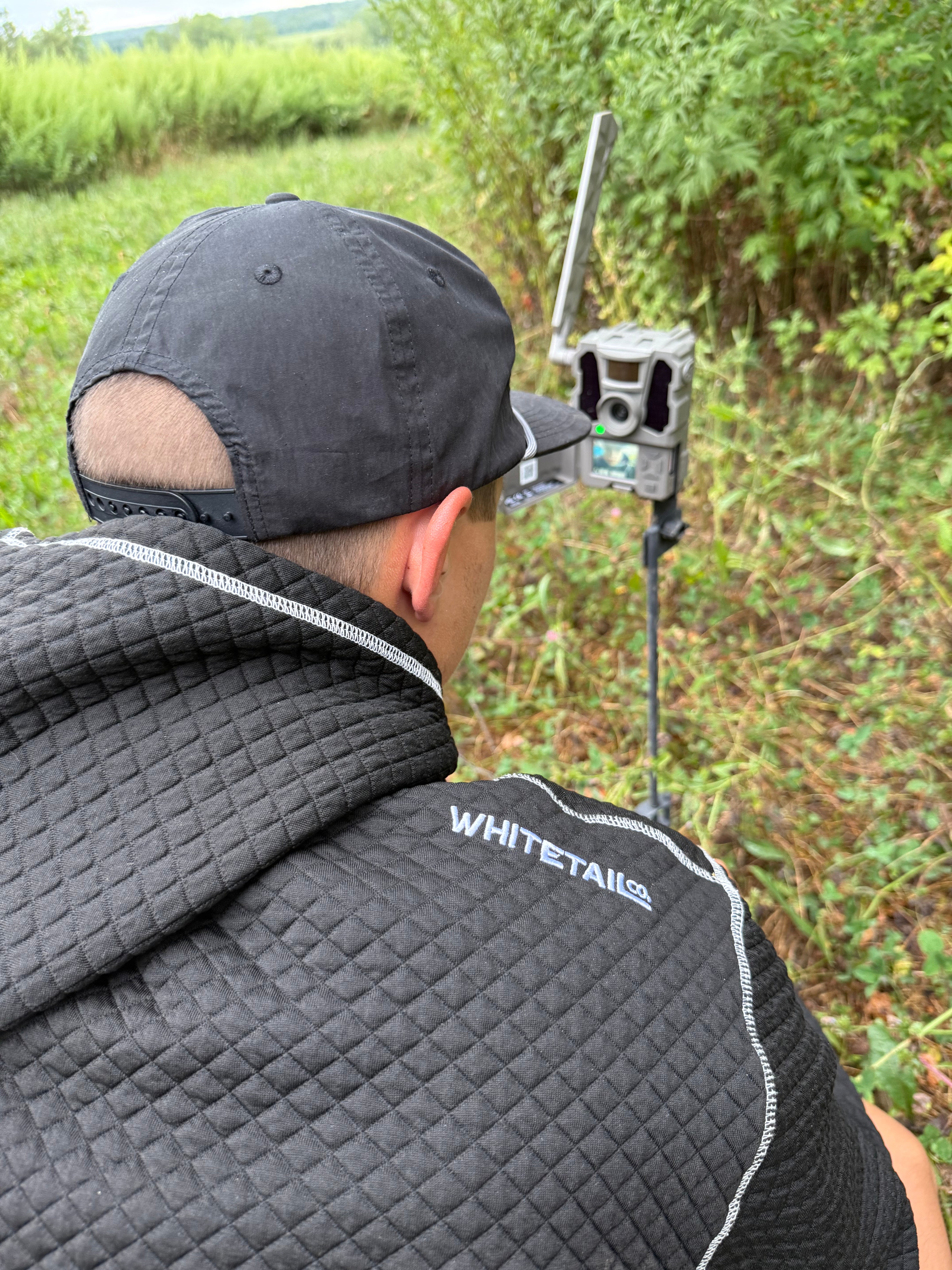 Whitetail Co. Rut Line Waffle Hoodie Black (SIZE UP)