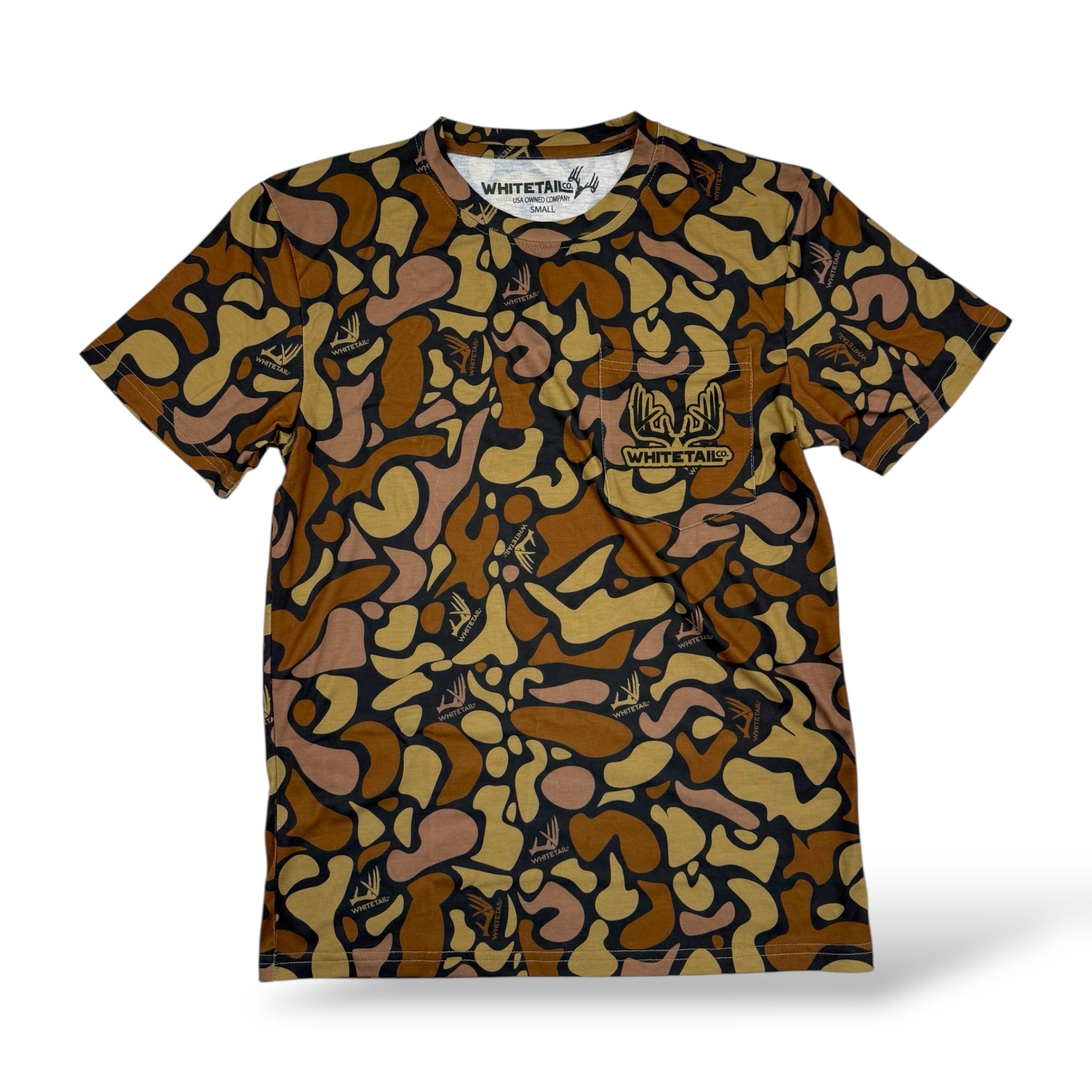 Whitetail Co. Old Dark Camo Faded Pocket Tee