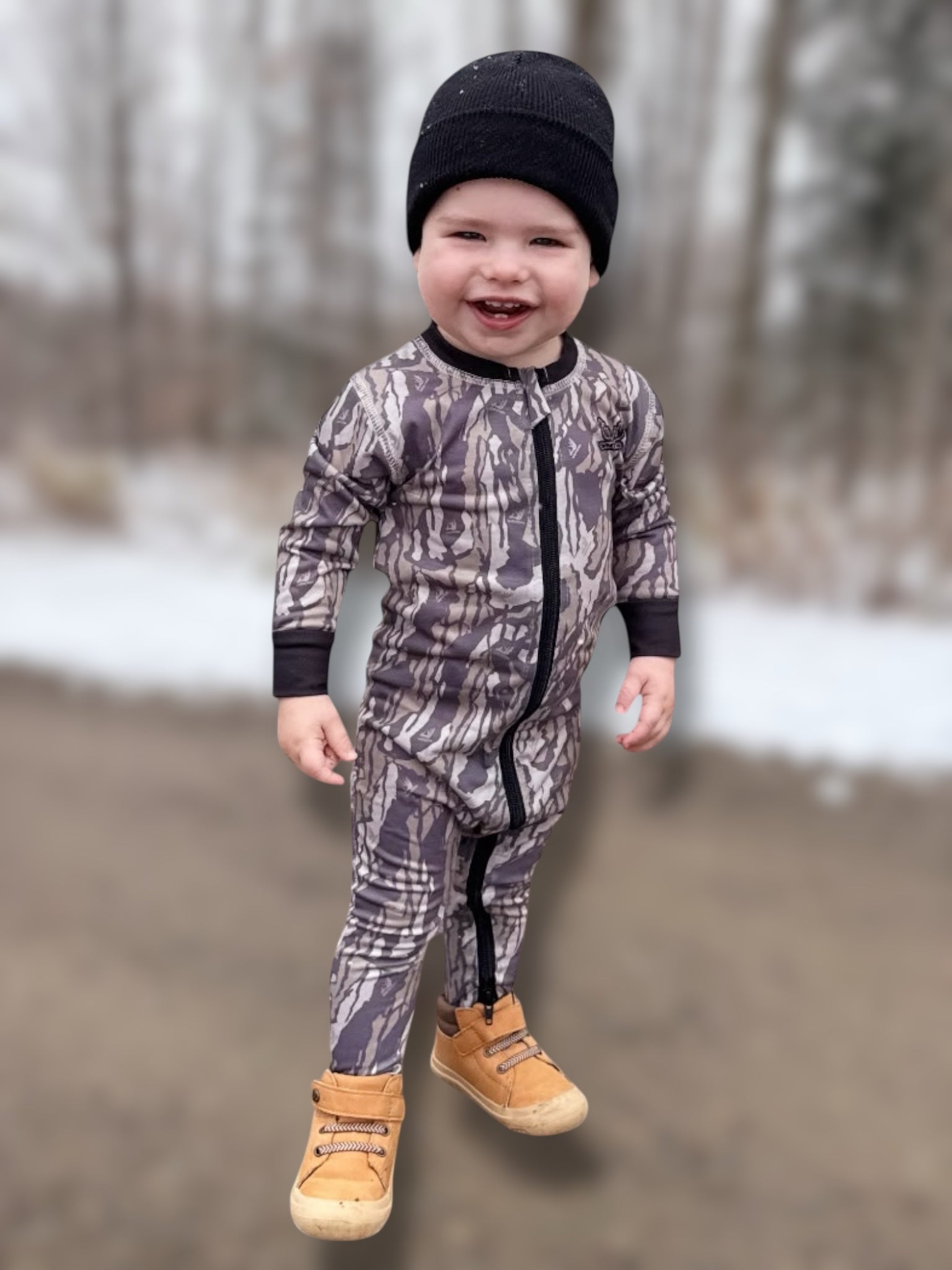 Whitetail Co. Old Tree Bark Footy Pajamas