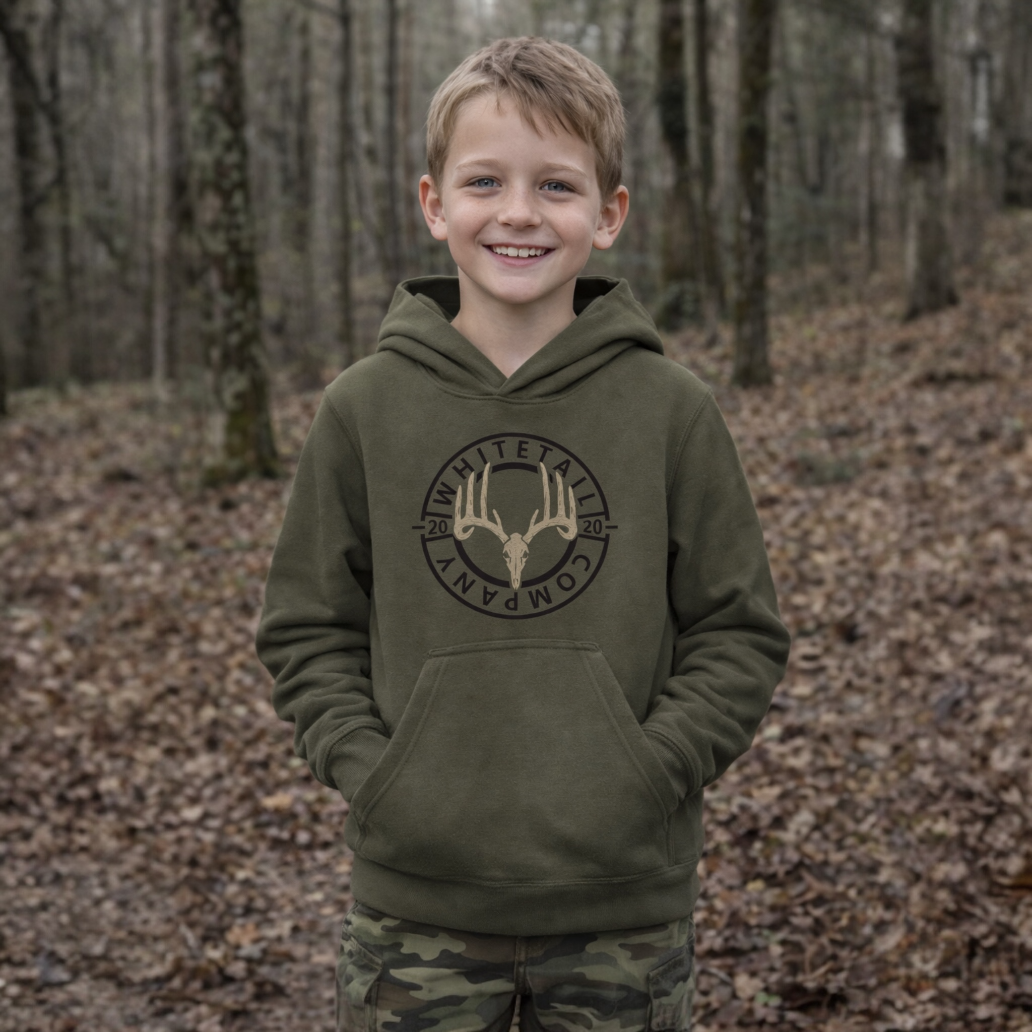 Whitetail Co. Youth Fleece Hoodie Olive Drab