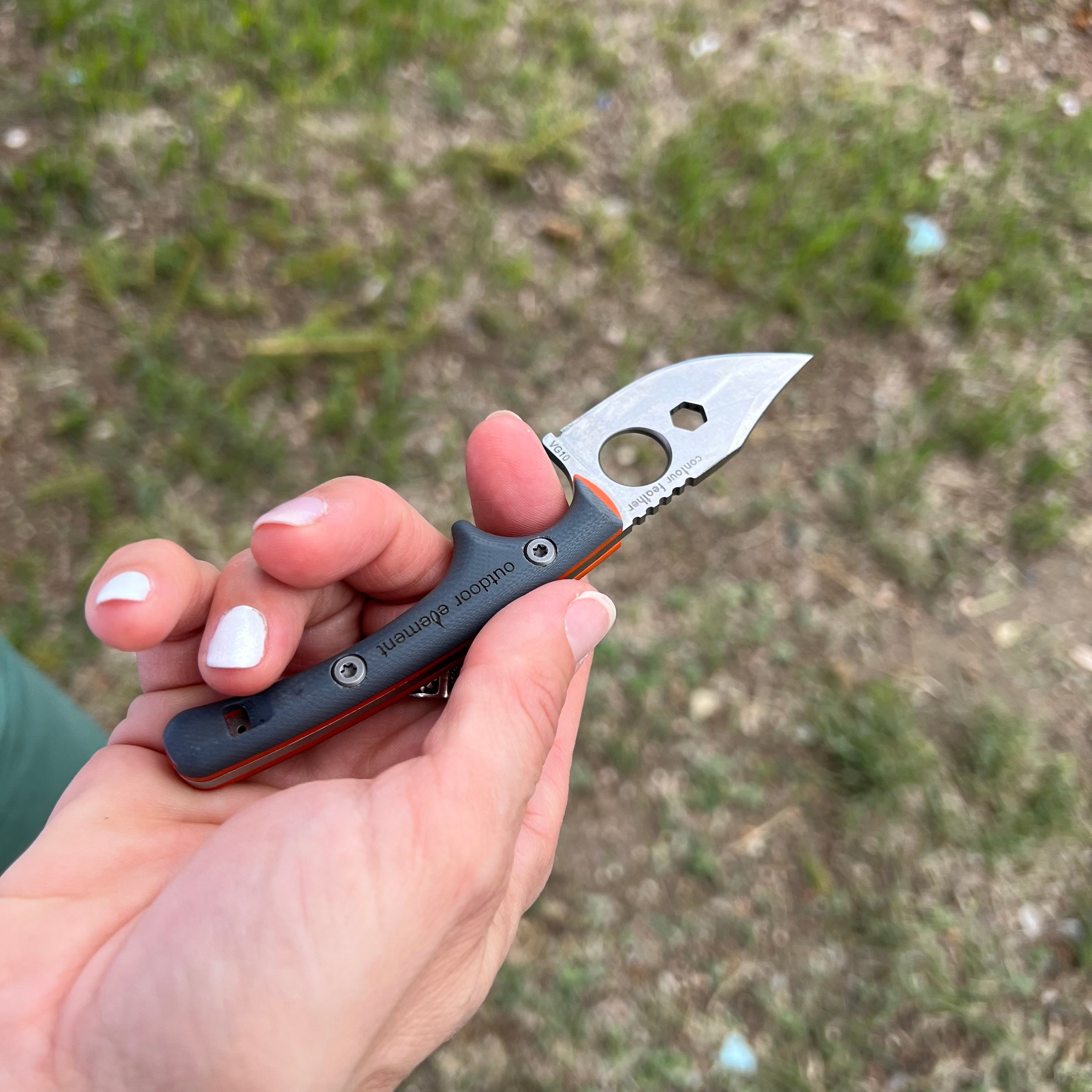 Outdoor Element Contour Feather Adventure Survival Knife