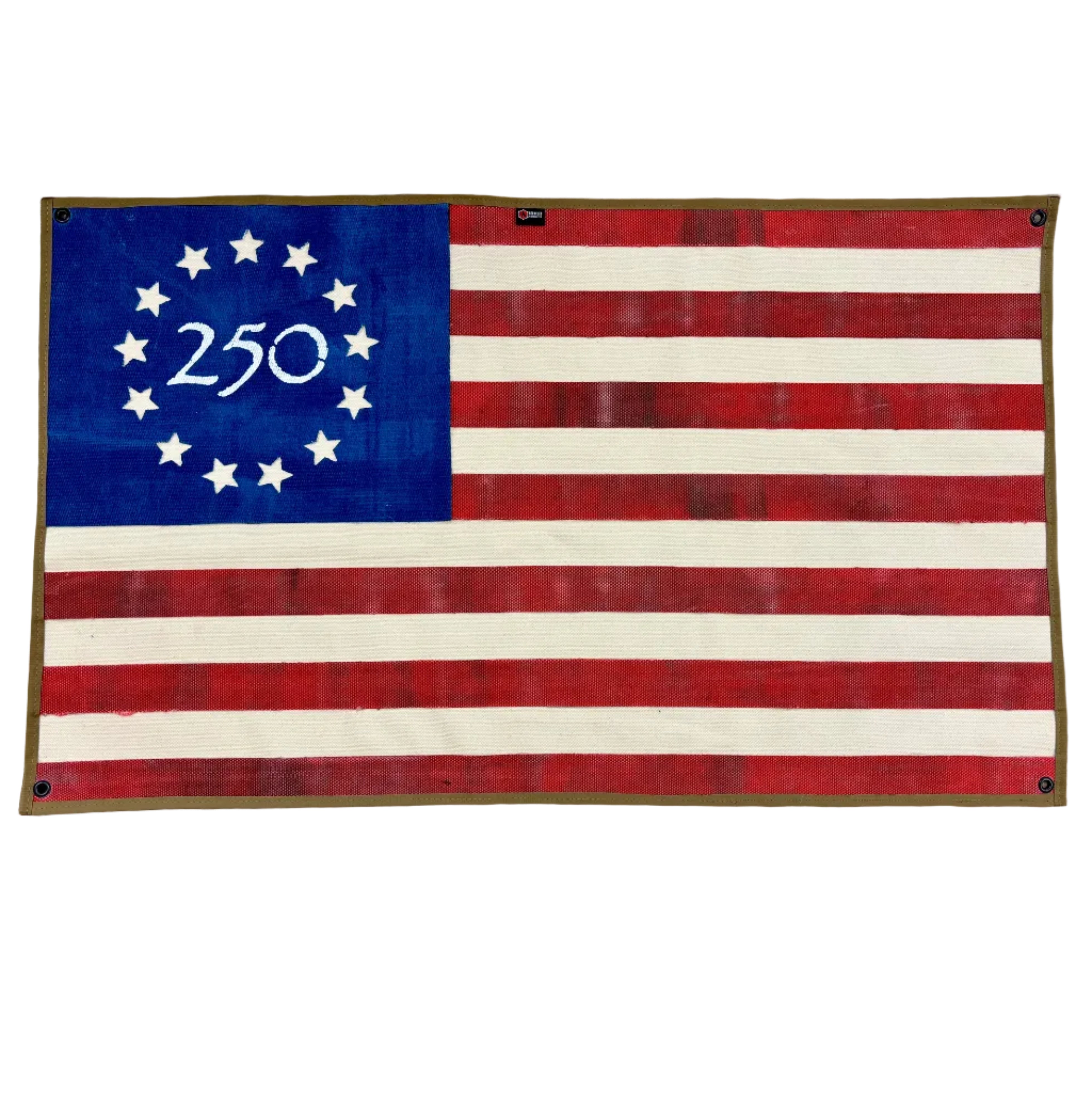 Recycled Firefighter American Flag - Fire Hose - Betsy Ross - 250 Edition — product view 1