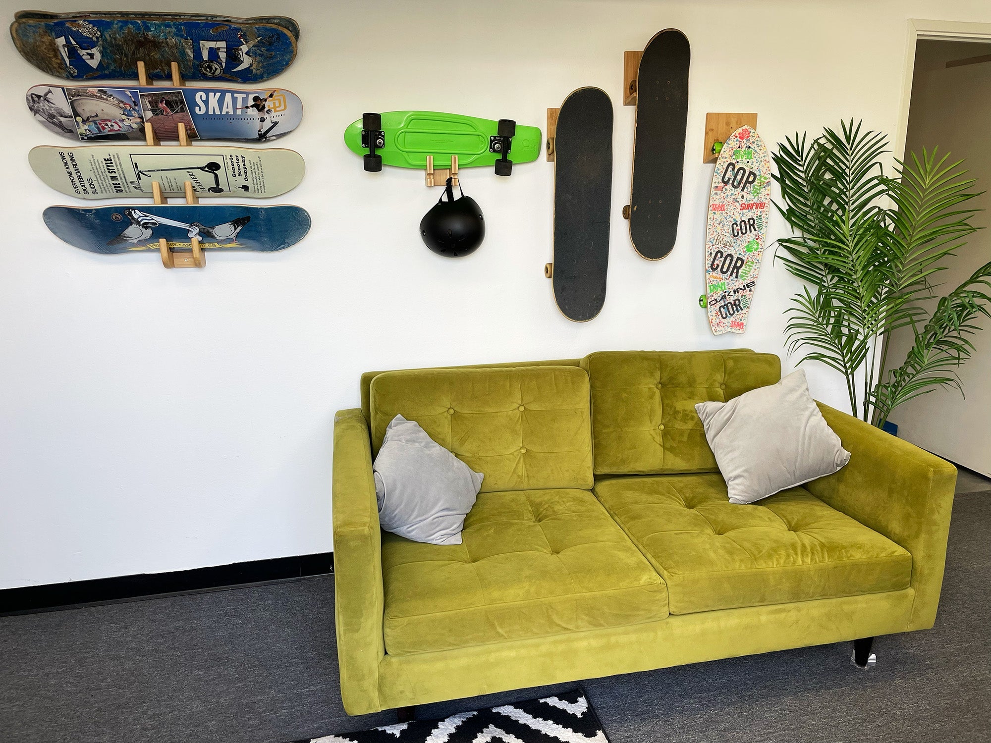 COR Surf Bamboo Skateboard Wall Rack — view 6