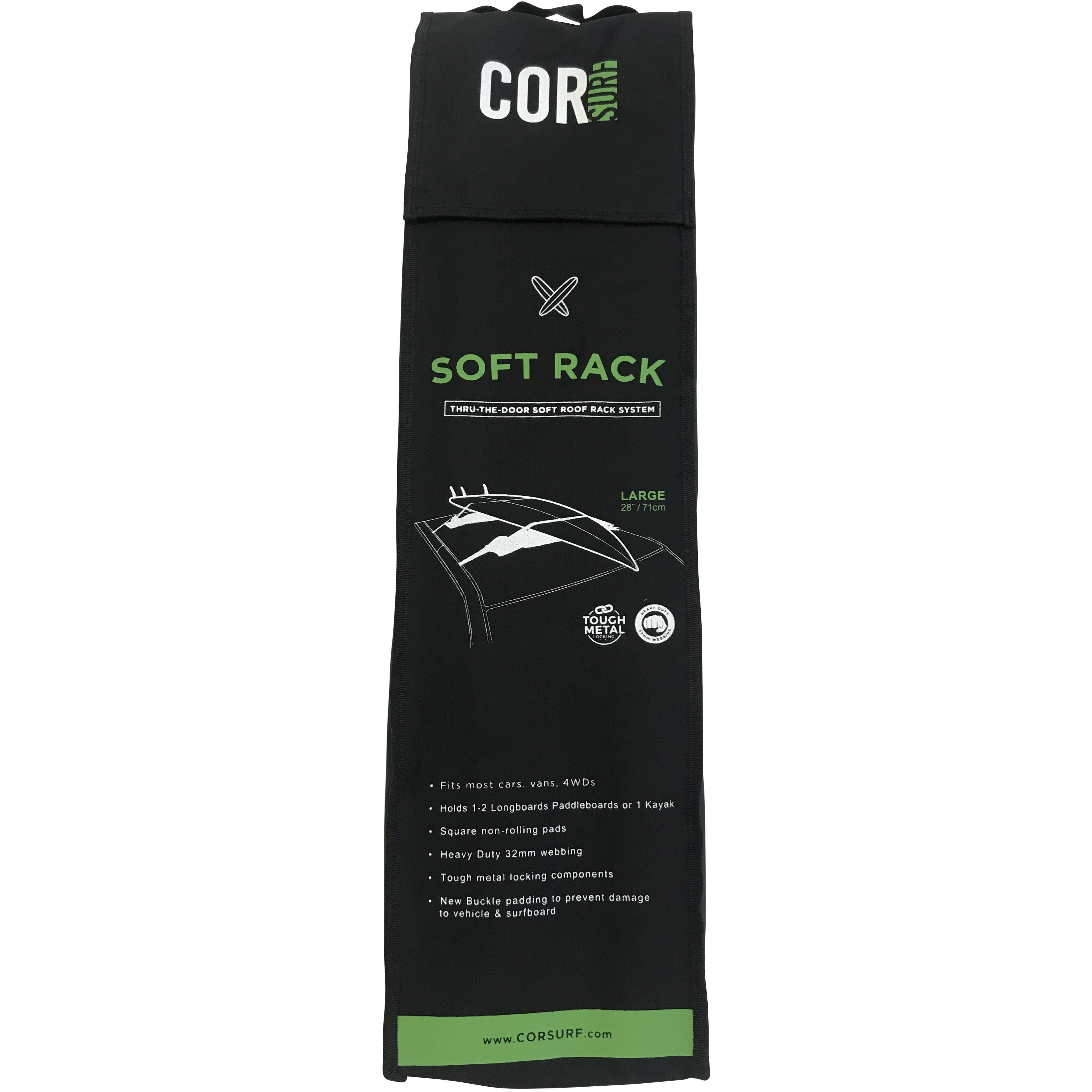 COR Surf Soft Car Racks | Universal Fit Roof Rack for Surf, SUP Canoe or Kayak — view 7