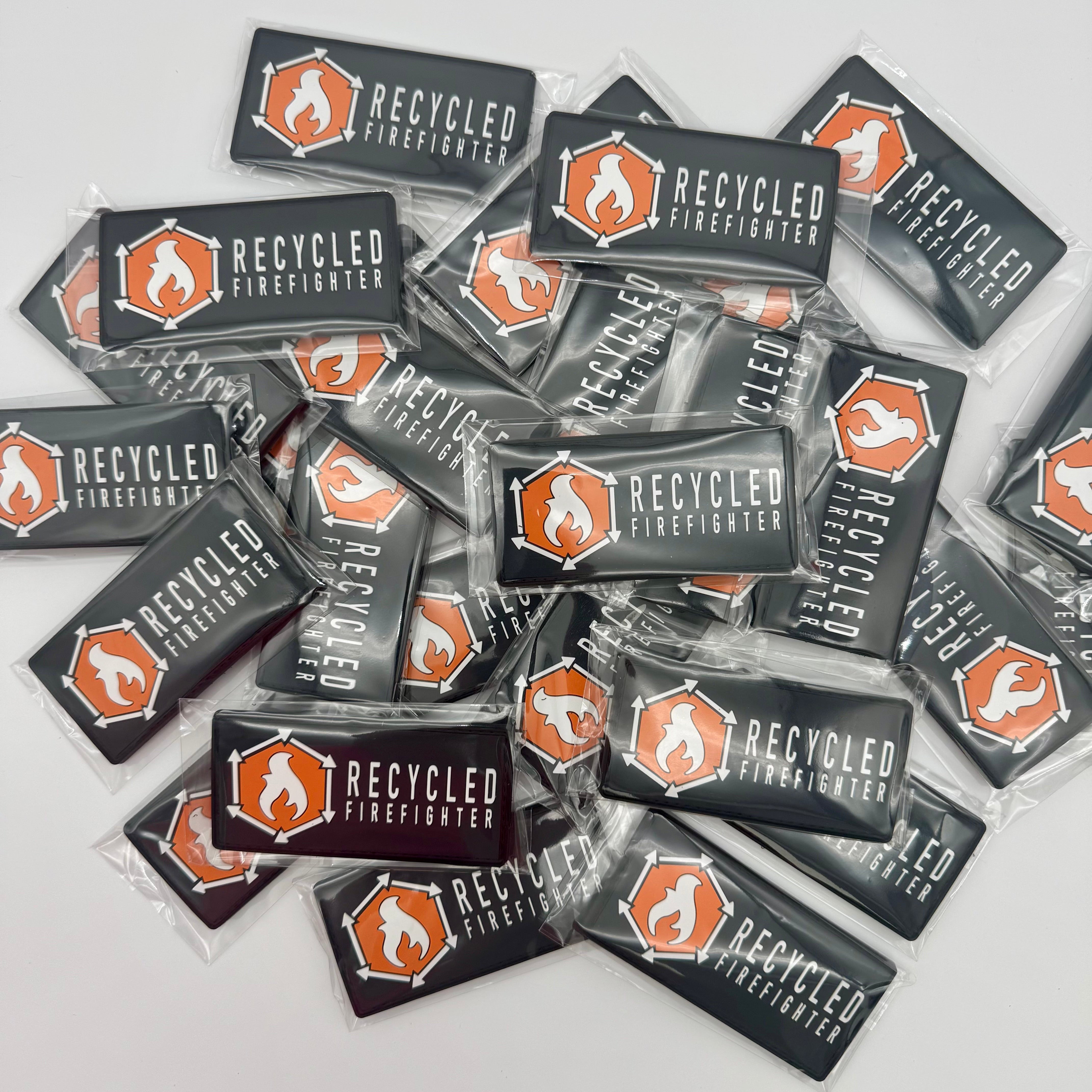 Recycled Firefighter Rubber Velcro Patch — product view 8
