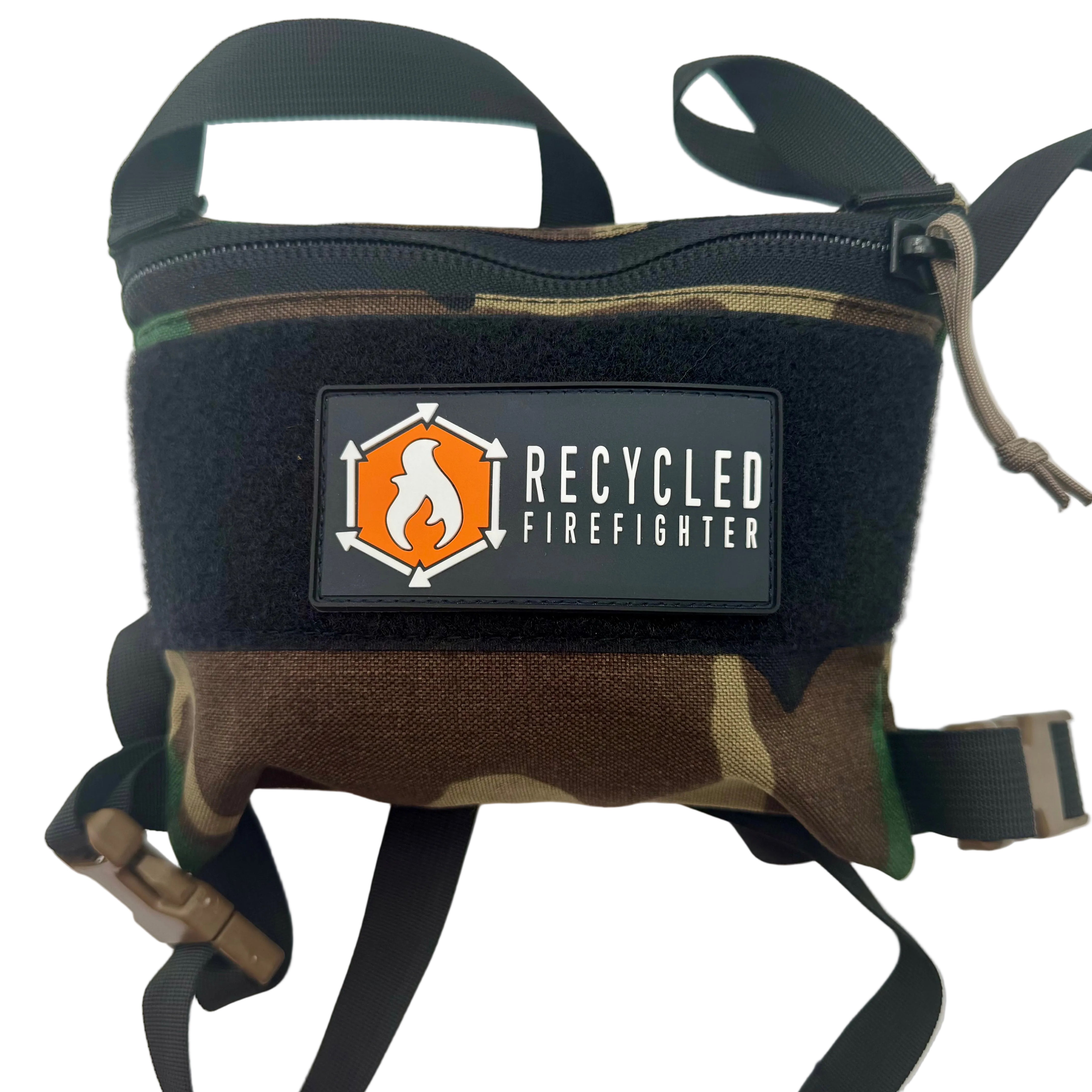 Recycled Firefighter Rubber Velcro Patch — product view 6
