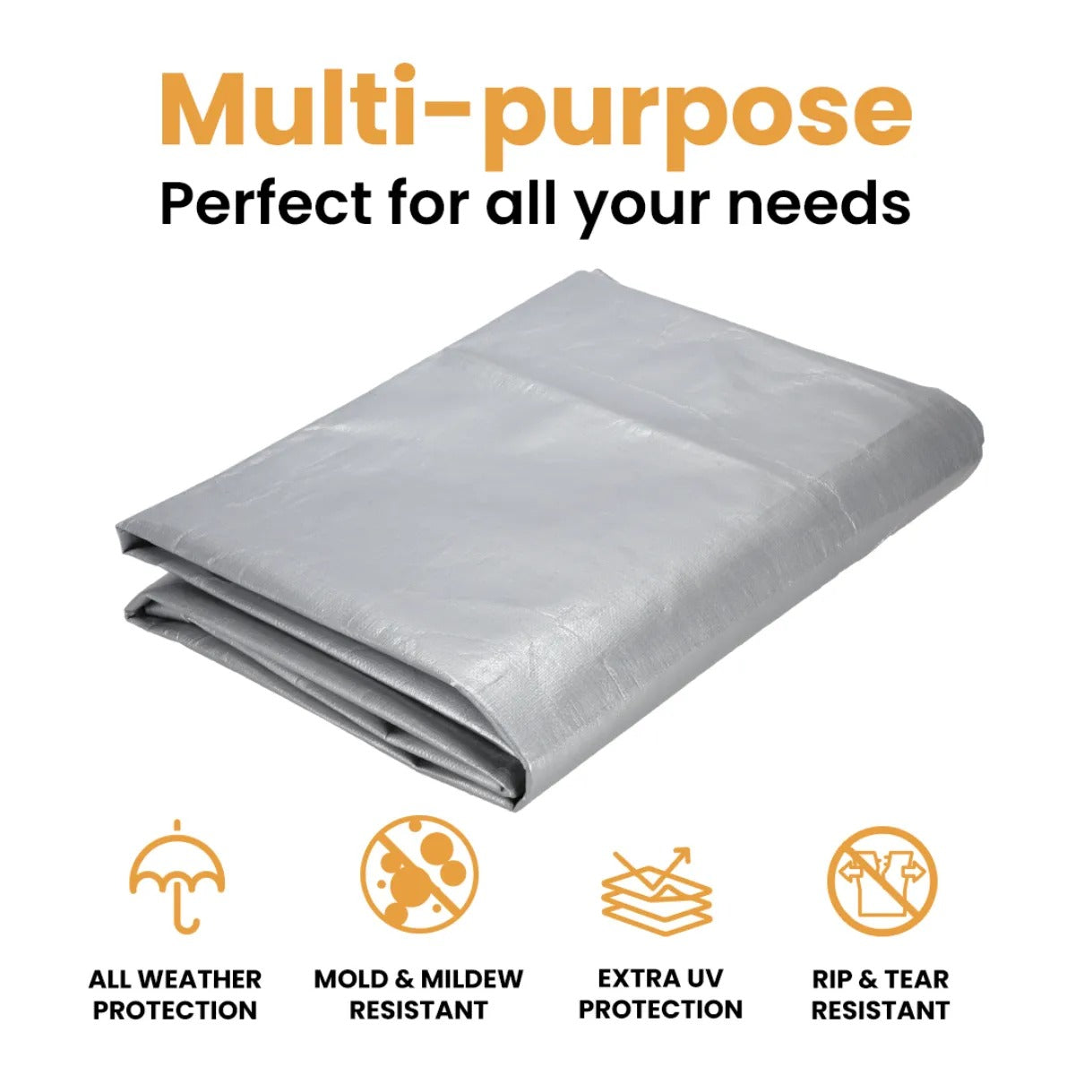 White Duck 20’ x 20’ Super Heavy Duty Poly Tarp