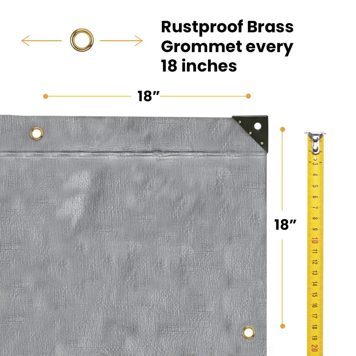 White Duck 30’ x 50’ Super Heavy Duty Poly Tarp