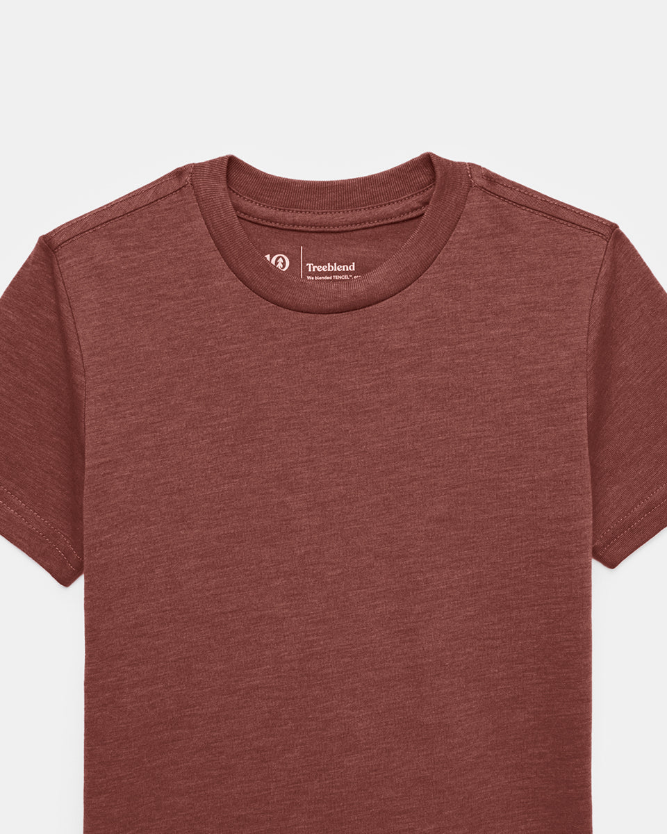 Tentree Kids TreeBlend Crew T-Shirt - Mesa Red Heather
