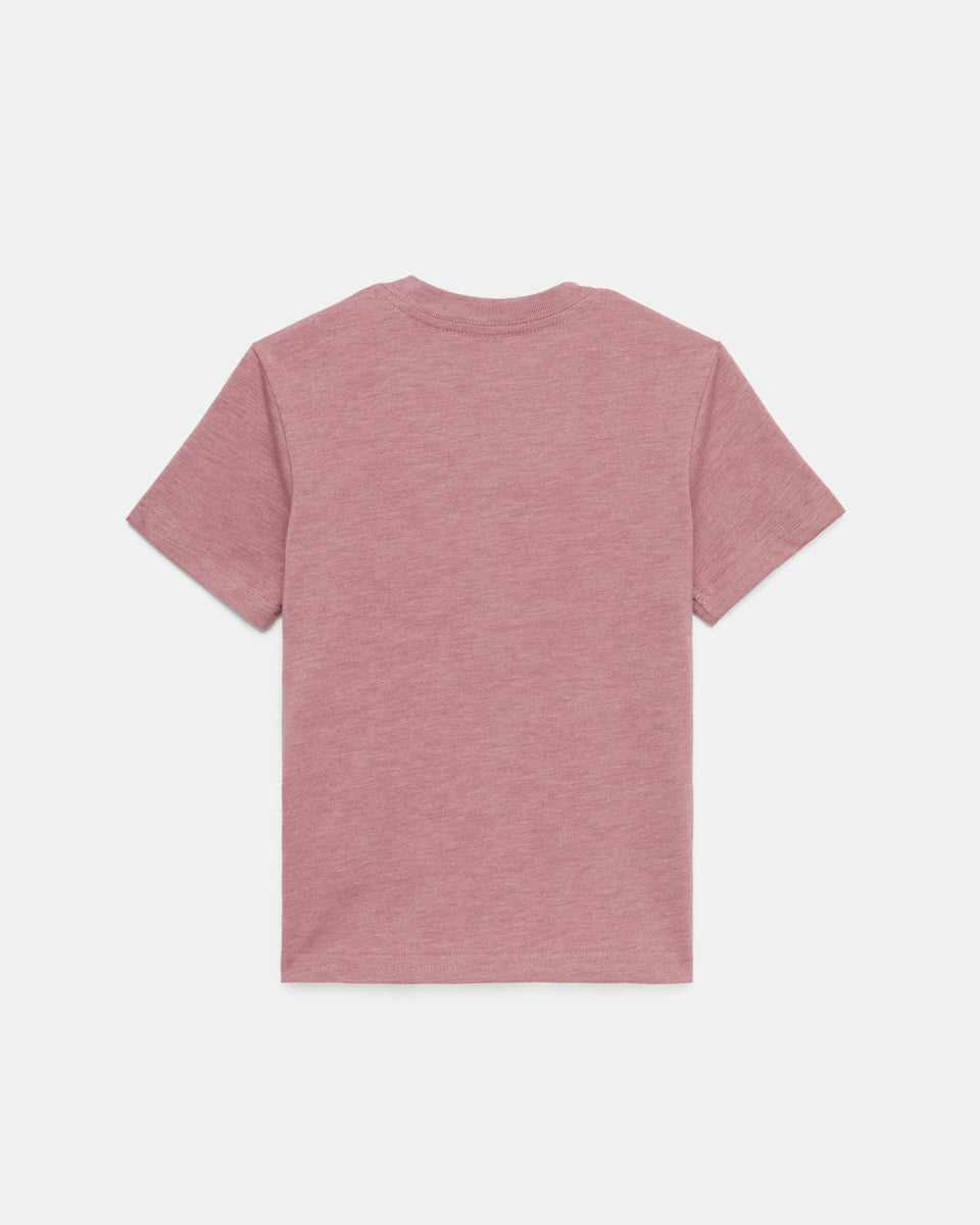 Tentree Kids Leaf Hunt T-Shirt - Shaded Mauve Heather Capri