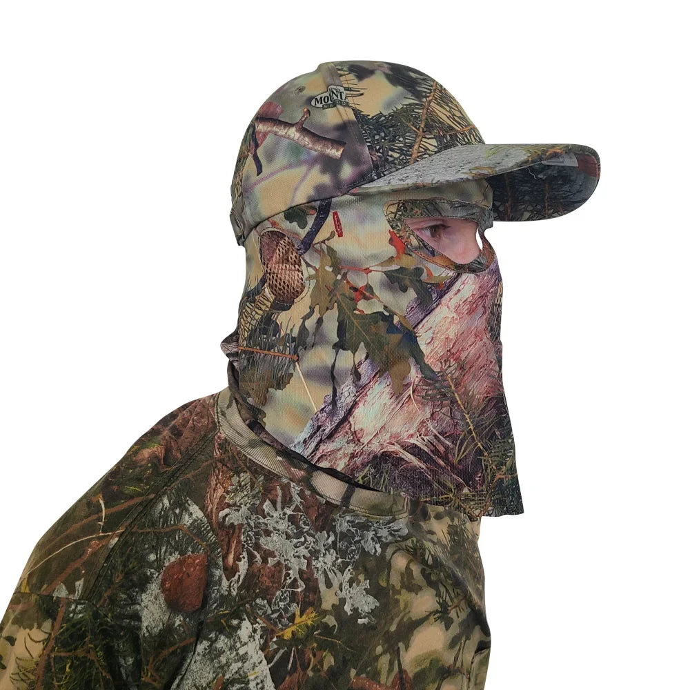 QuikCamo 2-in-1 Hat with Front Camo Face Mask – product view 1