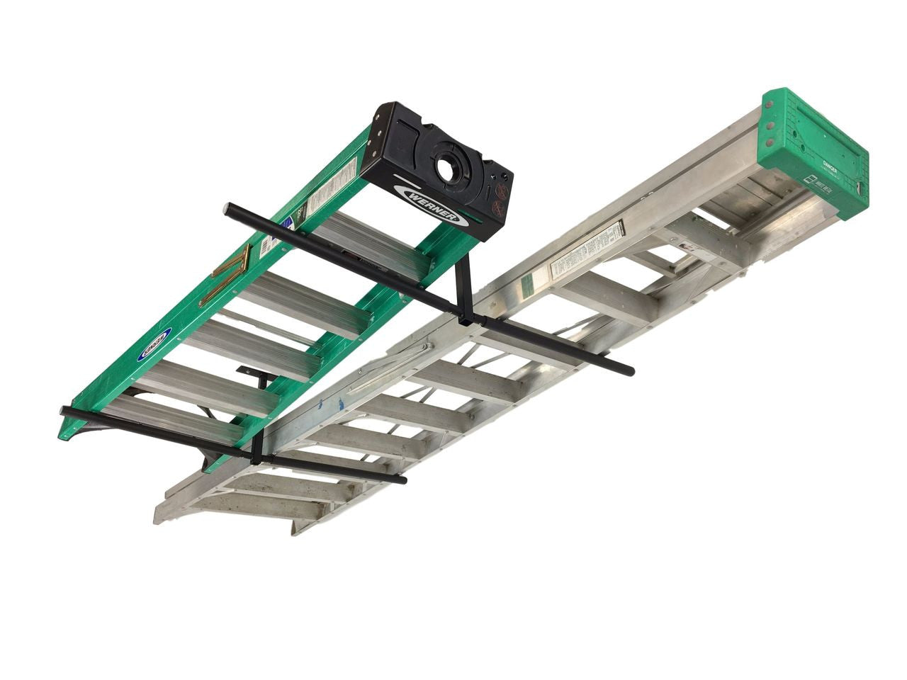 Hi-Port 2 | Ladder Adjustable Ceiling Storage Rack | Double | Holds 150 lbs - product view 5