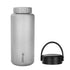 SilverAnt 1200ml wide-mouth titanium bottle with spare black cap
