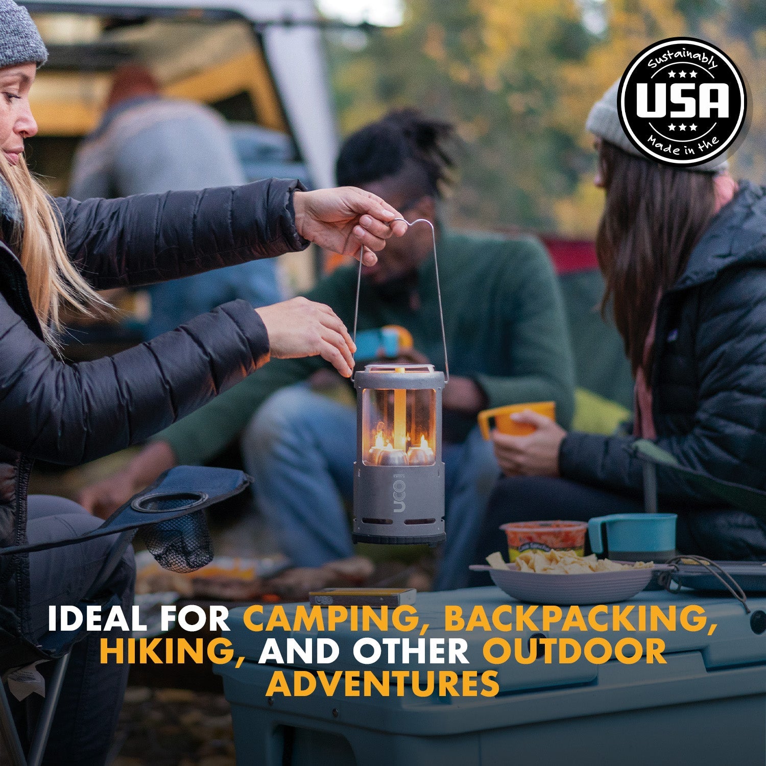 18-Hour Natural Beeswax Candles - 3 pack {Made in USA} by UCOgear.com