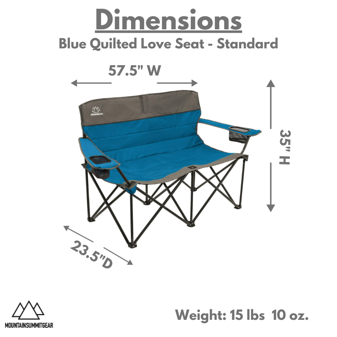 Mountain Summit Gear Quilted Love Seat