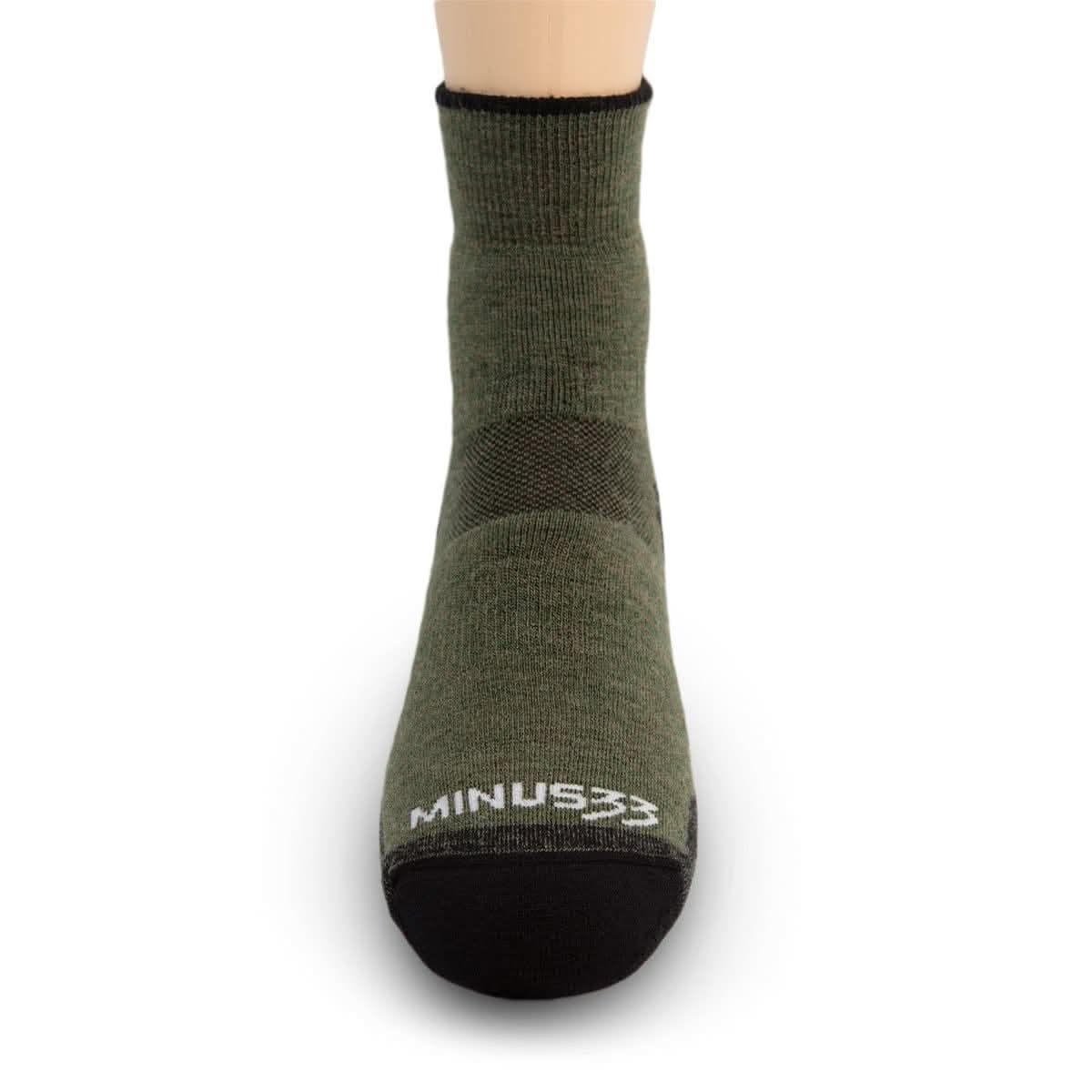 best Lightweight Merino Wool socks all season hiking mini crew socks Minus33 Mountain Heritage. Front view 4.