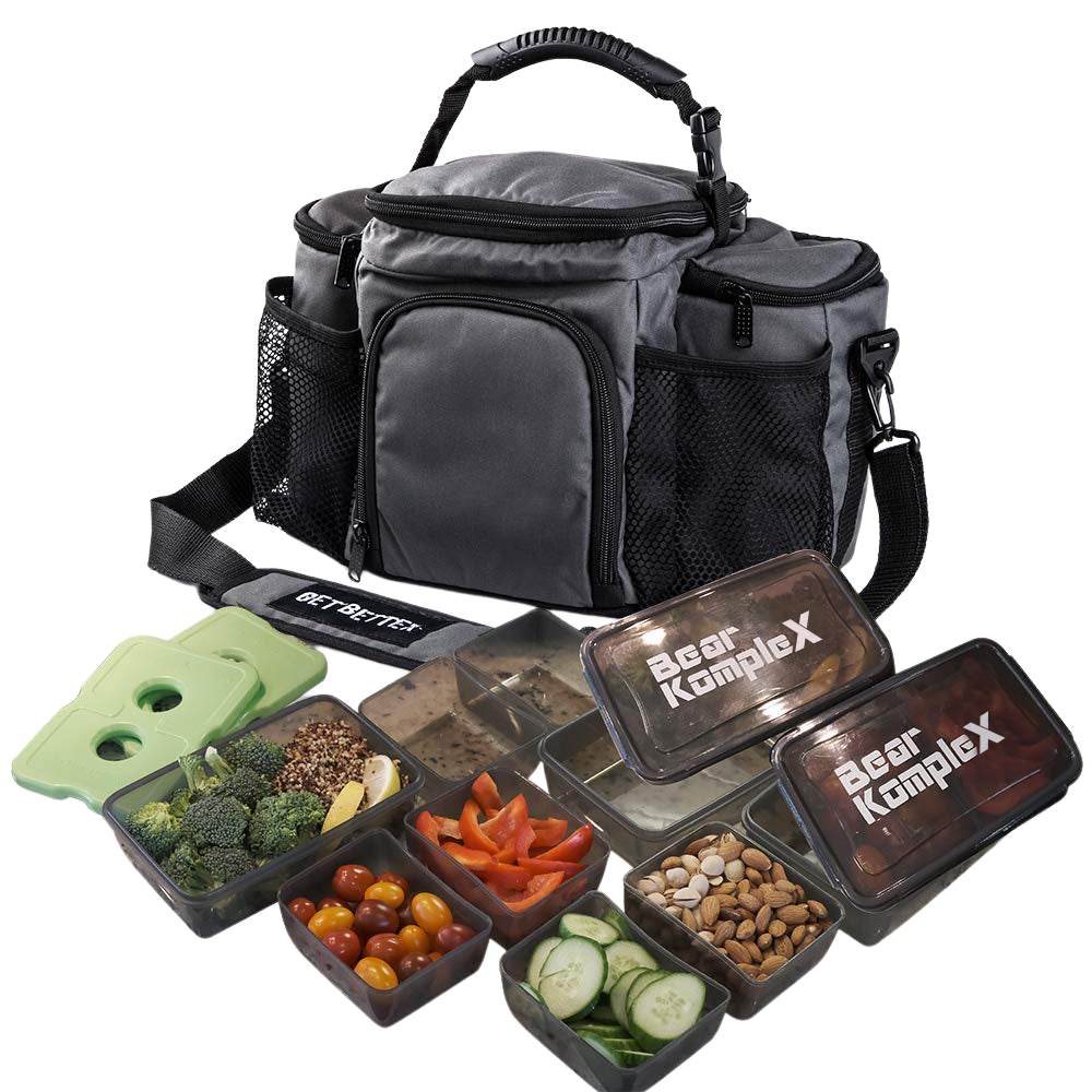 Bear KompleX Meal Prep Bag with Food Containers by Bear KompleX