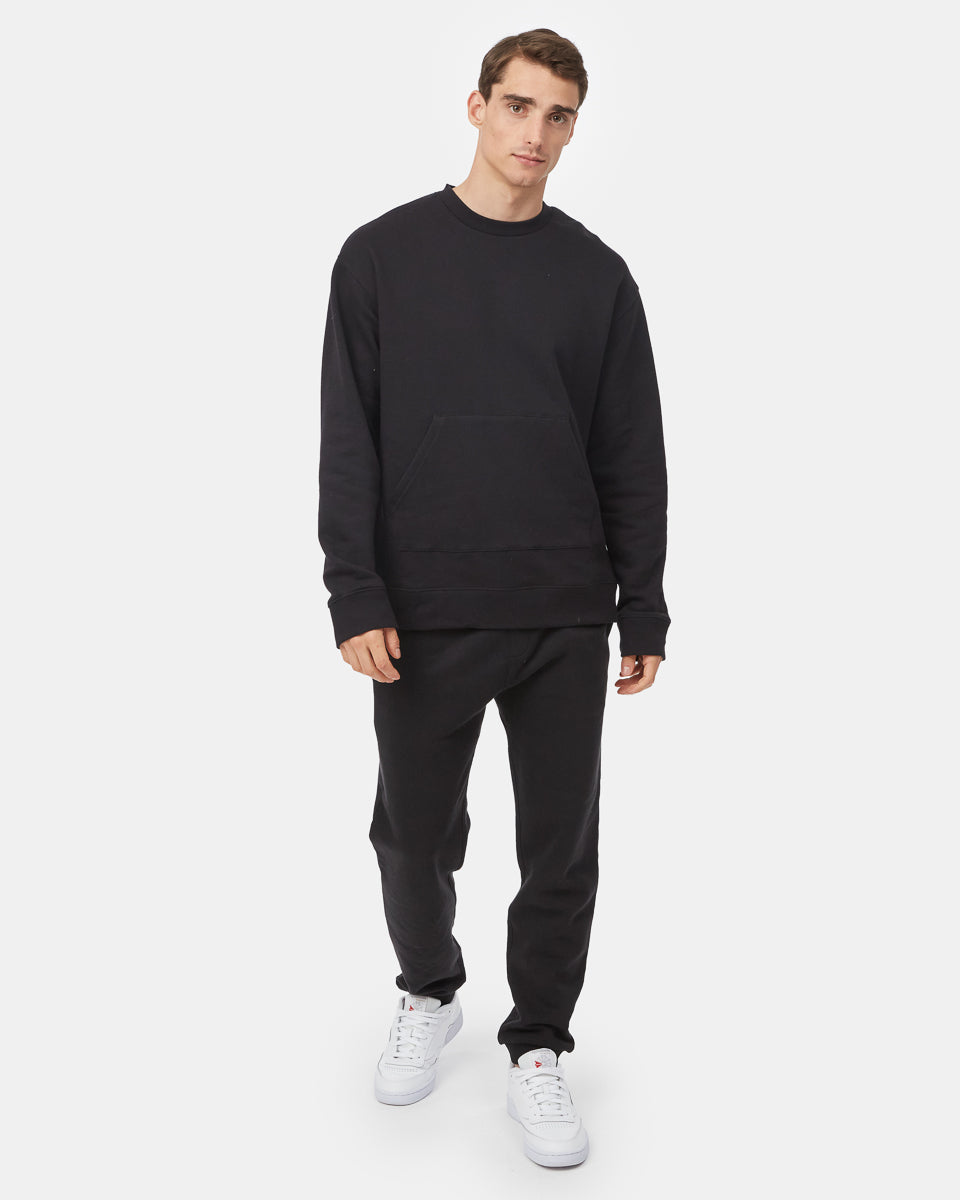 Tentree Men's Recycled Cotton Kanga Crew - Meteorite Black