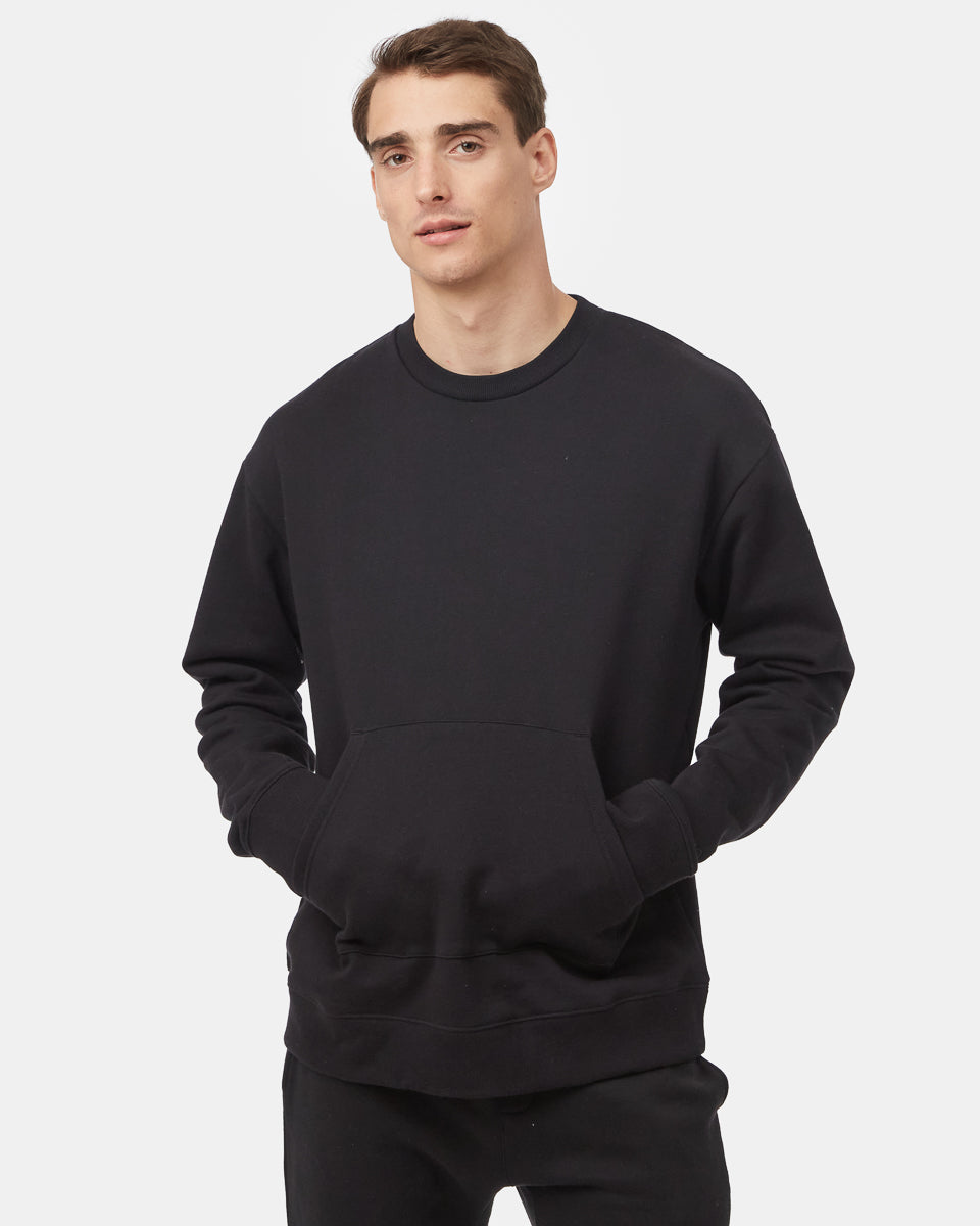 Tentree Men's Recycled Cotton Kanga Crew - Meteorite Black