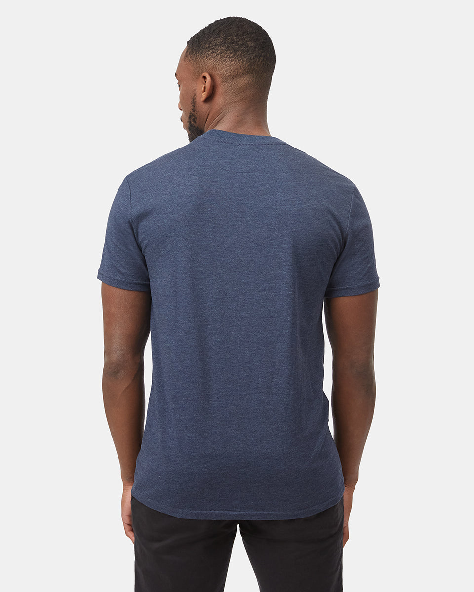 Tentree Men's Peru Embroidered Llama T-Shirt - Dress Blue