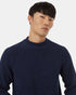 Tentree Men's Highline Mock Neck Waffle Crew - Dress Blue