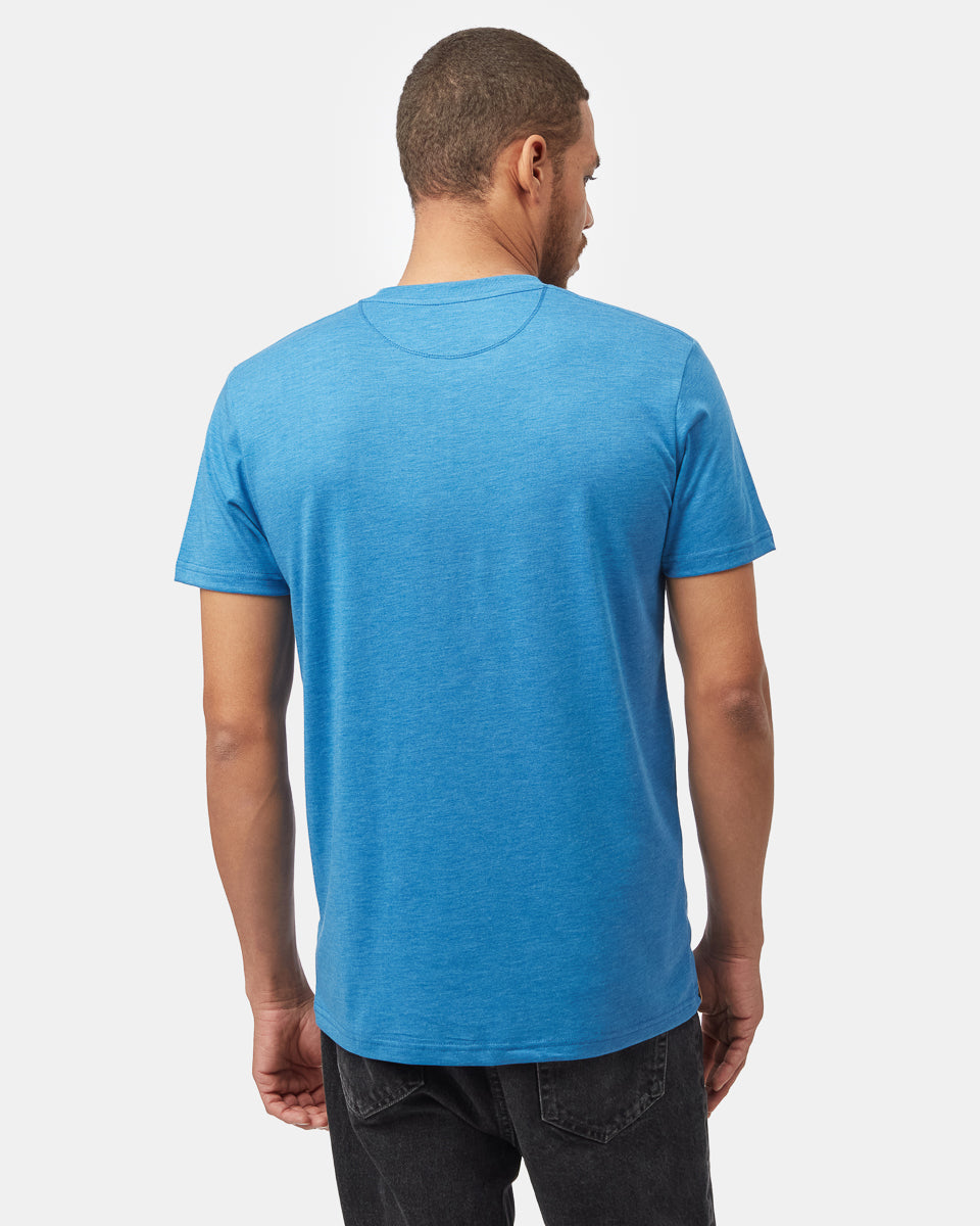 Tentree Men's Bear Claw T-Shirt - Atlantic Blue Heather