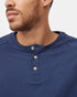 Tentree Men's Recycled Cotton Classic Henley Longsleeve - Dress Blue