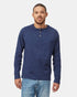 Tentree Men's Recycled Cotton Classic Henley Longsleeve - Dress Blue