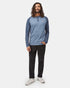 Tentree Men's TreeBlend Baker Henley Longsleeve - Vintage Blue Heather_Dress Blue Heather
