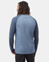 Tentree Men's TreeBlend Baker Henley Longsleeve - Vintage Blue Heather_Dress Blue Heather
