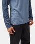Tentree Men's TreeBlend Baker Henley Longsleeve - Vintage Blue Heather_Dress Blue Heather