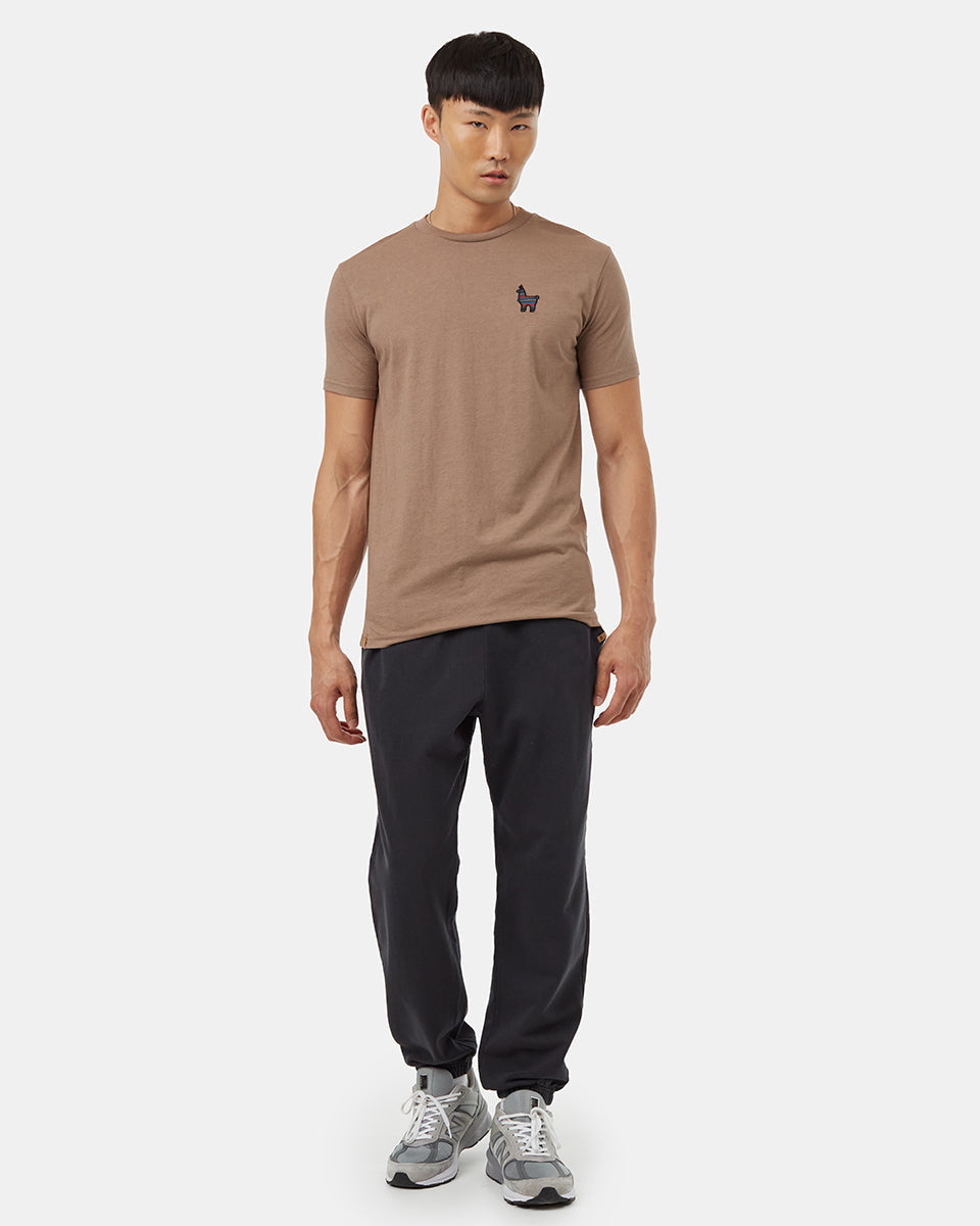 Tentree Men's Peru Embroidered Llama T-Shirt - Pine Bark