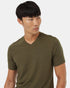 Tentree Men's TreeBlend V-Neck T-Shirt - Olive Night Green