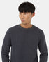 Tentree Men's Highline Patterned Crew - Dark Grey Heather Dress Blue