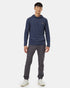 Tentree Men's Hemp Boulder Hooded Longsleeve - Dress Blue Heather