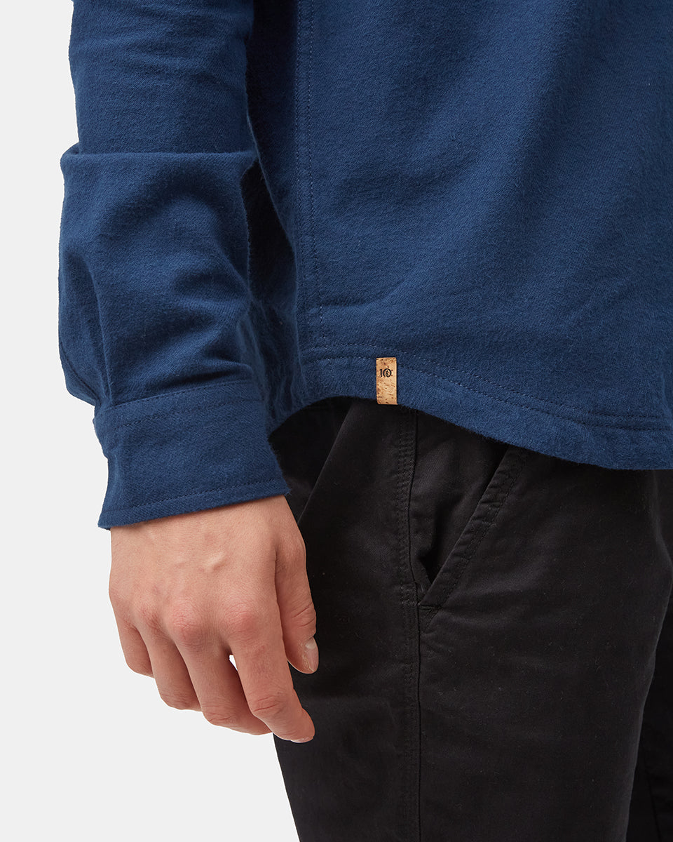 Tentree Men's Kapok Flannel Colville - Dress Blue