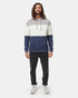 Tentree Men's TreeFleece Blocked Reynard Hoodie - Zinc Cloud White Dress Blue