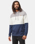 Tentree Men's TreeFleece Blocked Reynard Hoodie - Zinc Cloud White Dress Blue