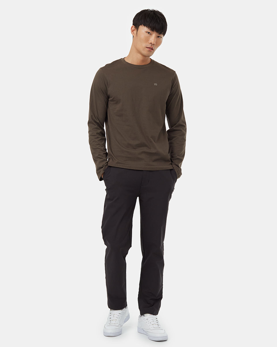 Tentree Men's Organic Cotton Classic Longsleeve - Black Olive Green