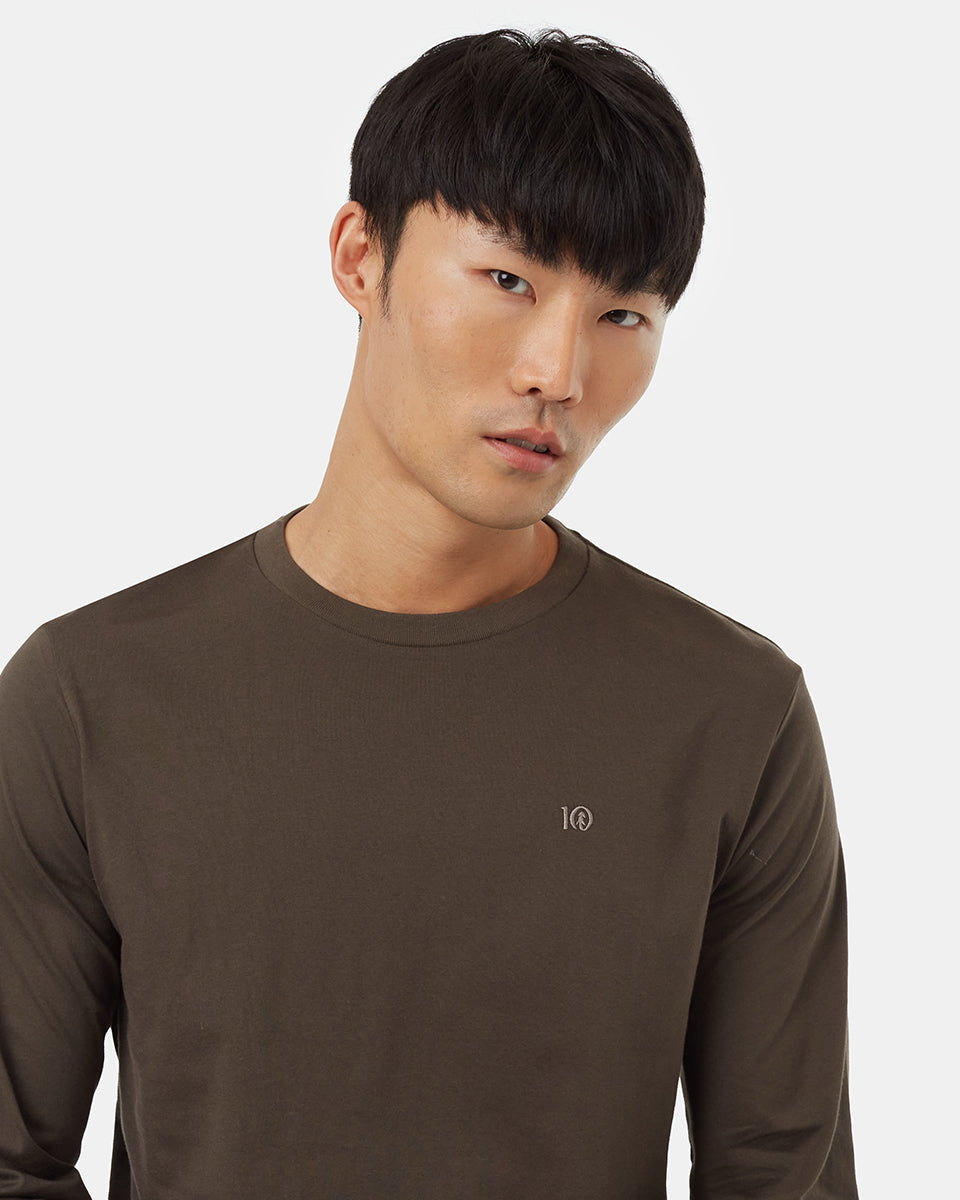 Tentree Men's Organic Cotton Classic Longsleeve - Black Olive Green