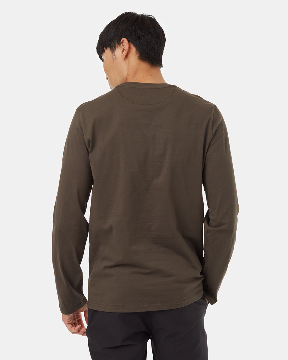 Tentree Men's Organic Cotton Classic Longsleeve - Black Olive Green