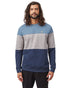 Tentree Men's Blocked Reynard Crew - Vintage Blue Zinc Dress Blue