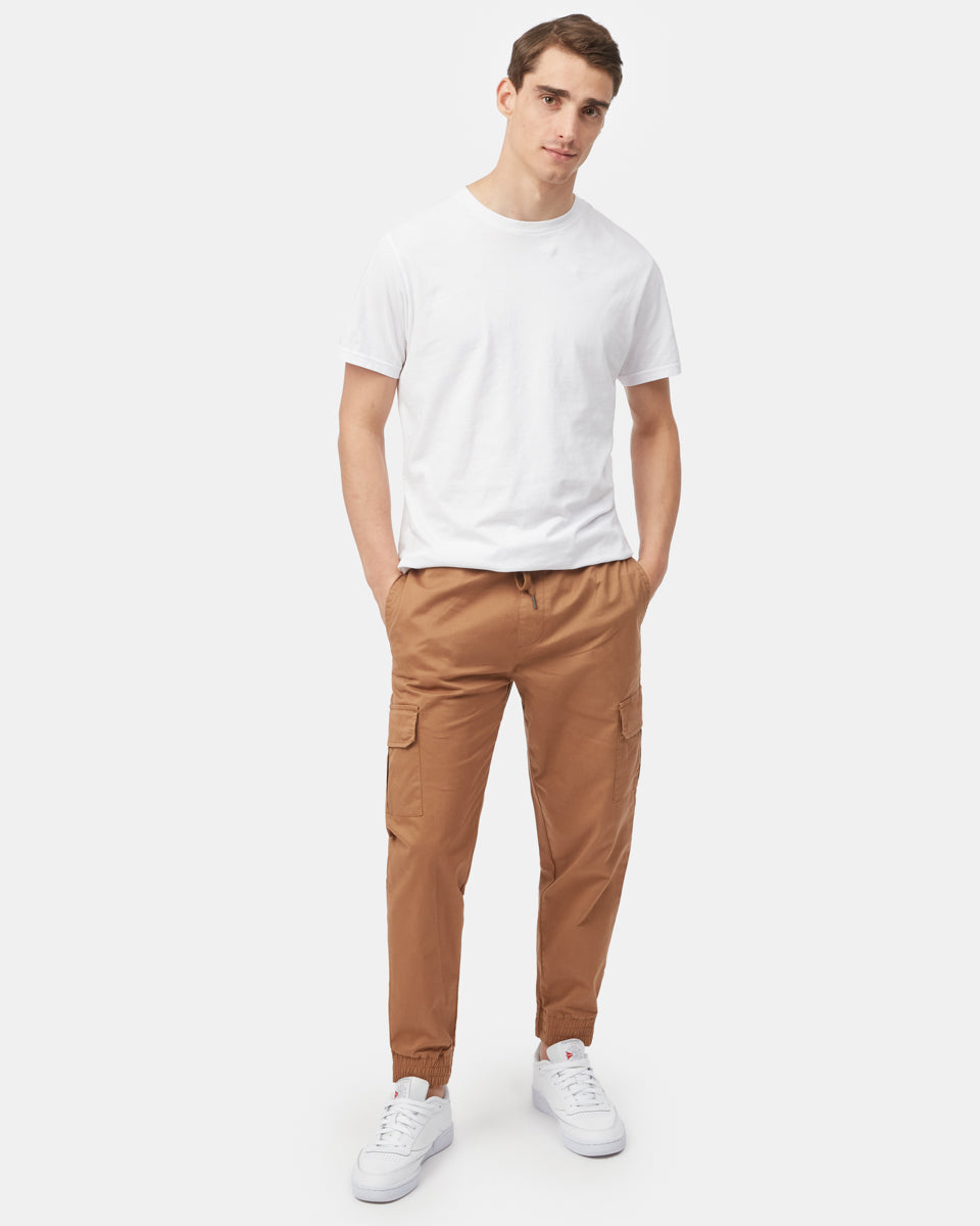 Tentree Men's Stretch Twill Cargo Pull On Jogger - Foxtrot Brown