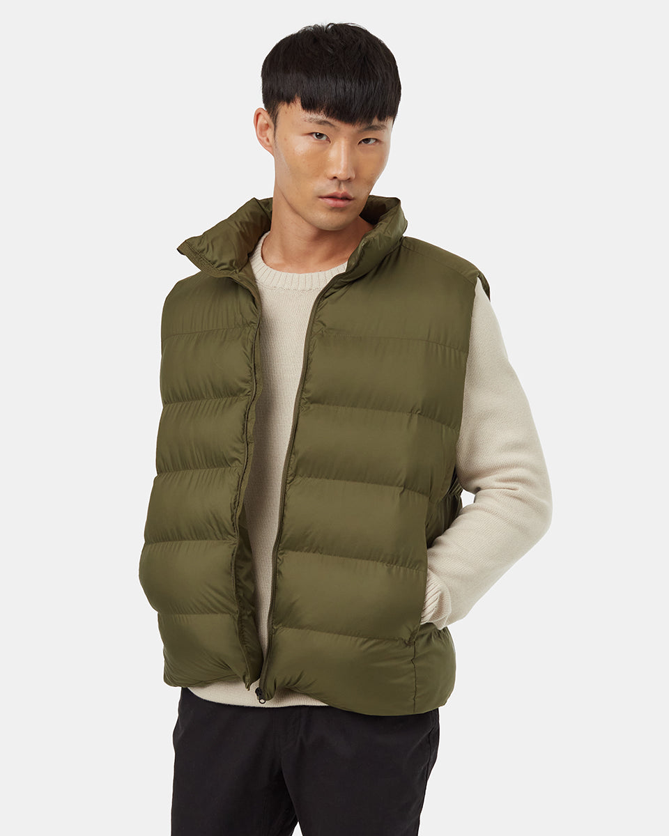Tentree Men's Brewster Vest - Olive Night Green