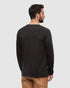 Tentree Men's TreeBlend Baker Henley Longsleeve - Meteorite Black
