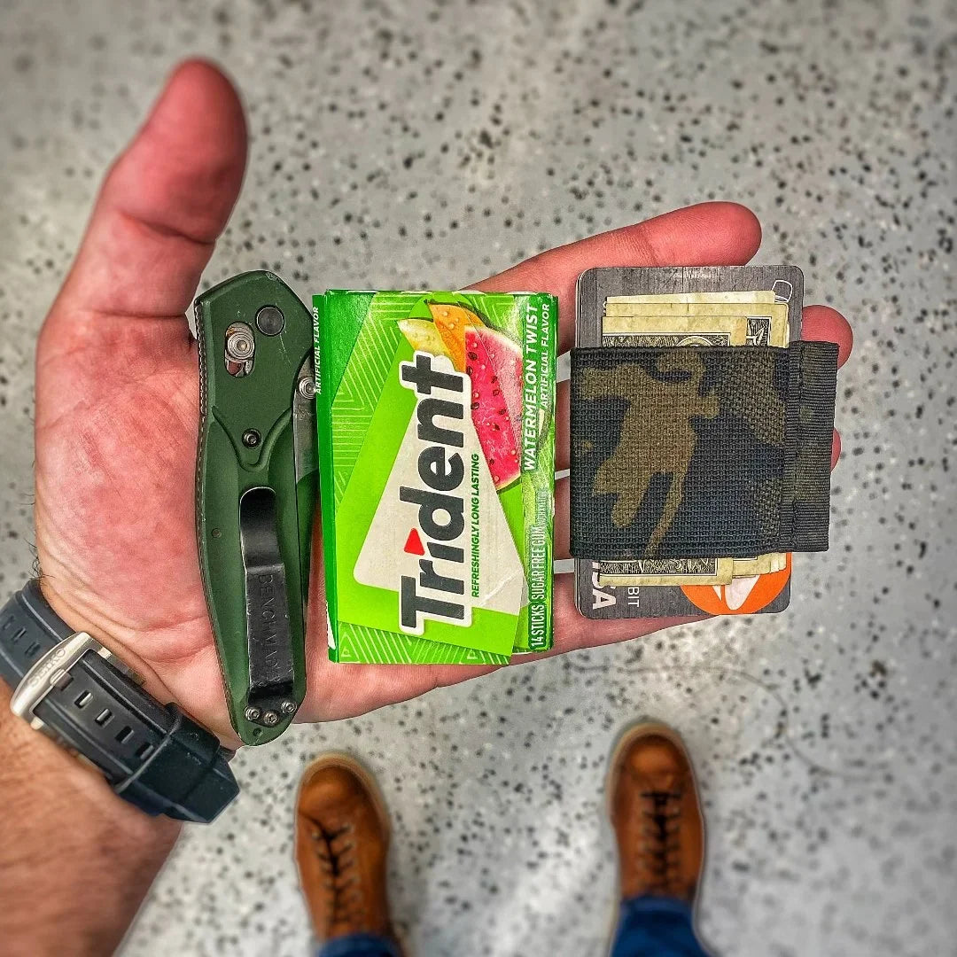 Recycled Firefighter Minimalist Elastic Card Band Wallet — product view 2