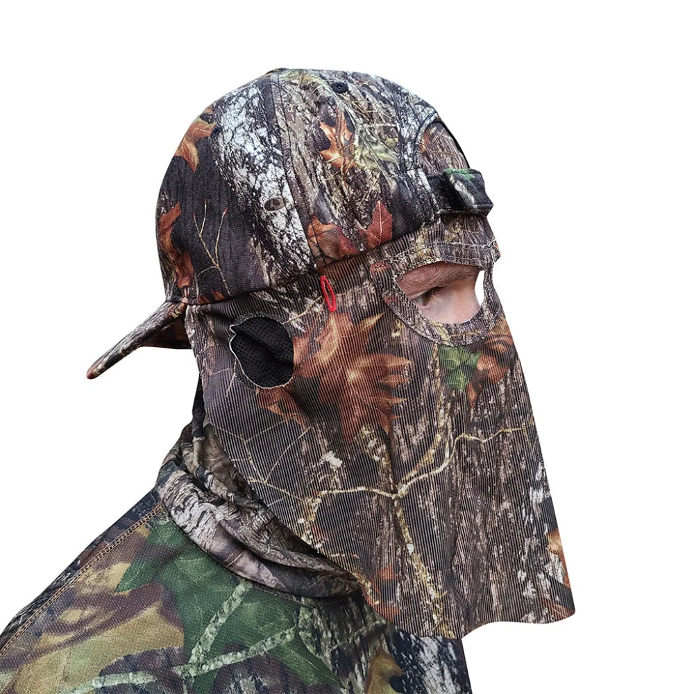 QuikCamo Fitted Hat with Rear Camo Face Mask – product view 1